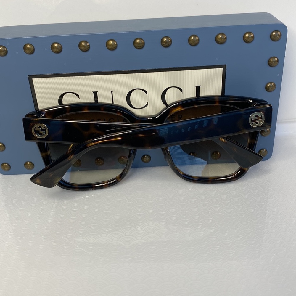 New🔥🔥 - GUCCI GG1338SK THICK RIM SUNGLASSES IN BROWN - Picture 12 of 16